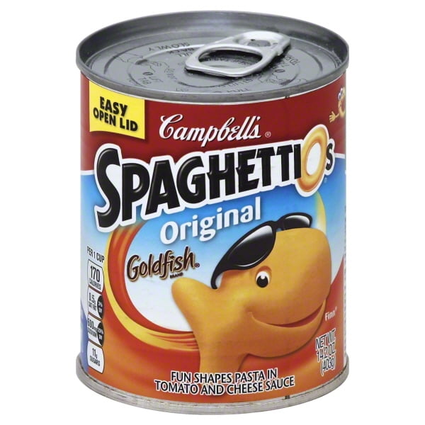 Campbell's SpaghettiOs Gold Fish Fun Shapes 14.2oz - Walmart.com ...
