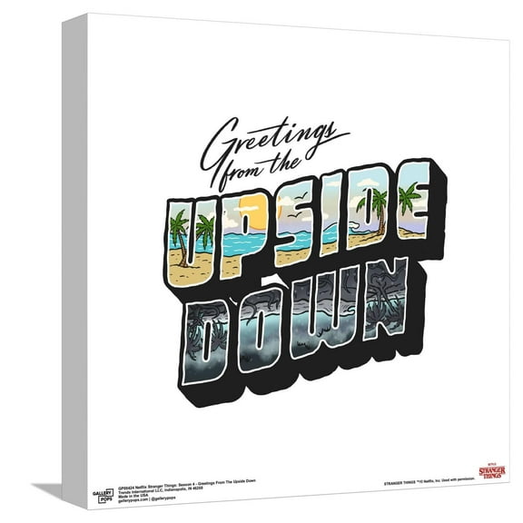 Gallery Pops Netflix Stranger Things: Season 4 - Greetings From Canvas Wall Art, Unframed Version, 12" x 12"