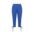 thumbnail image 5 of HAJWOH Women’s Capri Leggings Cotton Knee Length Leggings Stretch Summer Lightweight Pants Casual Athletic Running Workout Yoga Pants, 5 of 7