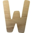 thumbnail image 1 of Wooden Kids Craft Letter W, Unfinished 10'' tall Bold Wood Letters, DIY School Alphabets, 1 of 3