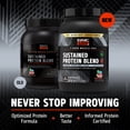 thumbnail image 3 of GNC AMP Sustained Protein Blend, Targeted Muscle Building and Exercise Formula, 4 Protein Sources with Rapid & Sustained Release, Gluten Free, Fruity Crisps, 28 Servings, 3 of 3