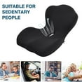 thumbnail image 3 of Pecham Memory Foam Chair Seat, Office Chair Cushion with Lumbar Support Pillow, Ergonomic Dual Layer Integrated Back Pillow for Sciatica Pain Relief for Gaming Chair, Car, Wheelchair - Black, 3 of 8