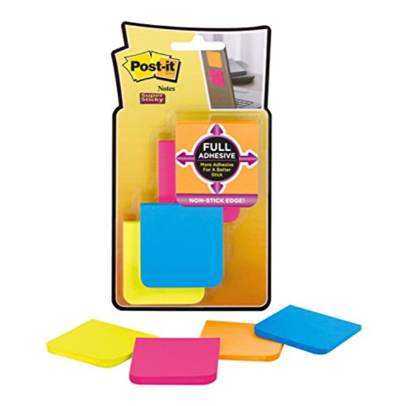 postit super sticky full adhesive notes, 2x sticking power, 2 in x 2 in size, rio de janeiro