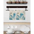 thumbnail image 3 of Teal Jellyfish Coastal Kitchen Dish Towels for Drying Dishes Set of 2, Vintage Summer Beach Nautical Waffle Weave Microfiber Hand Tea Bathroom Towels Quick Dry & Absorbent Towel 15.7x23.6, 3 of 7