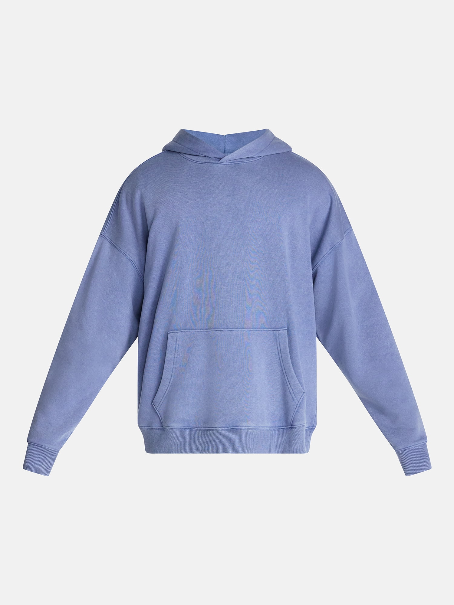 No Boundaries Boxy Fit Oversized Fleece Hoodie with Long Sleeves, Men's XS-4XLT