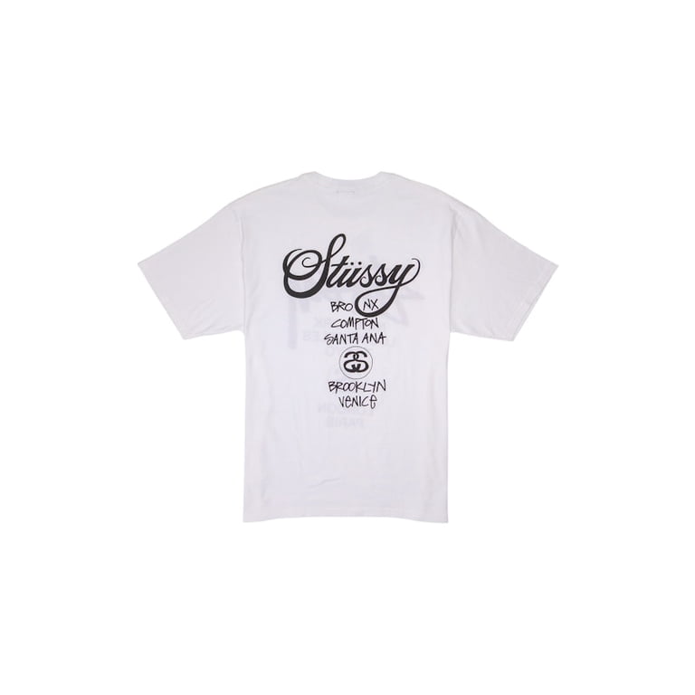 Stussy Men's World Tour T-shirt White, from StockX - Walmart.com