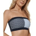 thumbnail image 2 of Tommy Hilfiger Womens Printed Colorblock Bikini Swim top, 2 of 4
