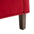thumbnail image 6 of Modern Accent Chair, Upholstered Arm Chair, Single Sofa Chair with Ottoman Foot Rest, Comfy Armchair for Living Room Bedroom Small Spaces, Office, Red, 6 of 9