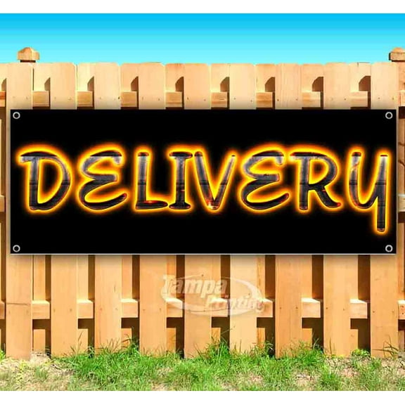 Delivery 13 oz Vinyl Banner With Metal Grommets
