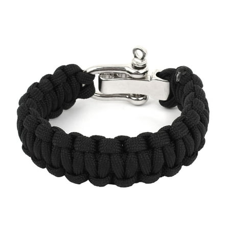 Metallic Quick Release D-Ring Weave Nylon Parachute Cord Survival Bracelet (Best Weave For Quick Weave)