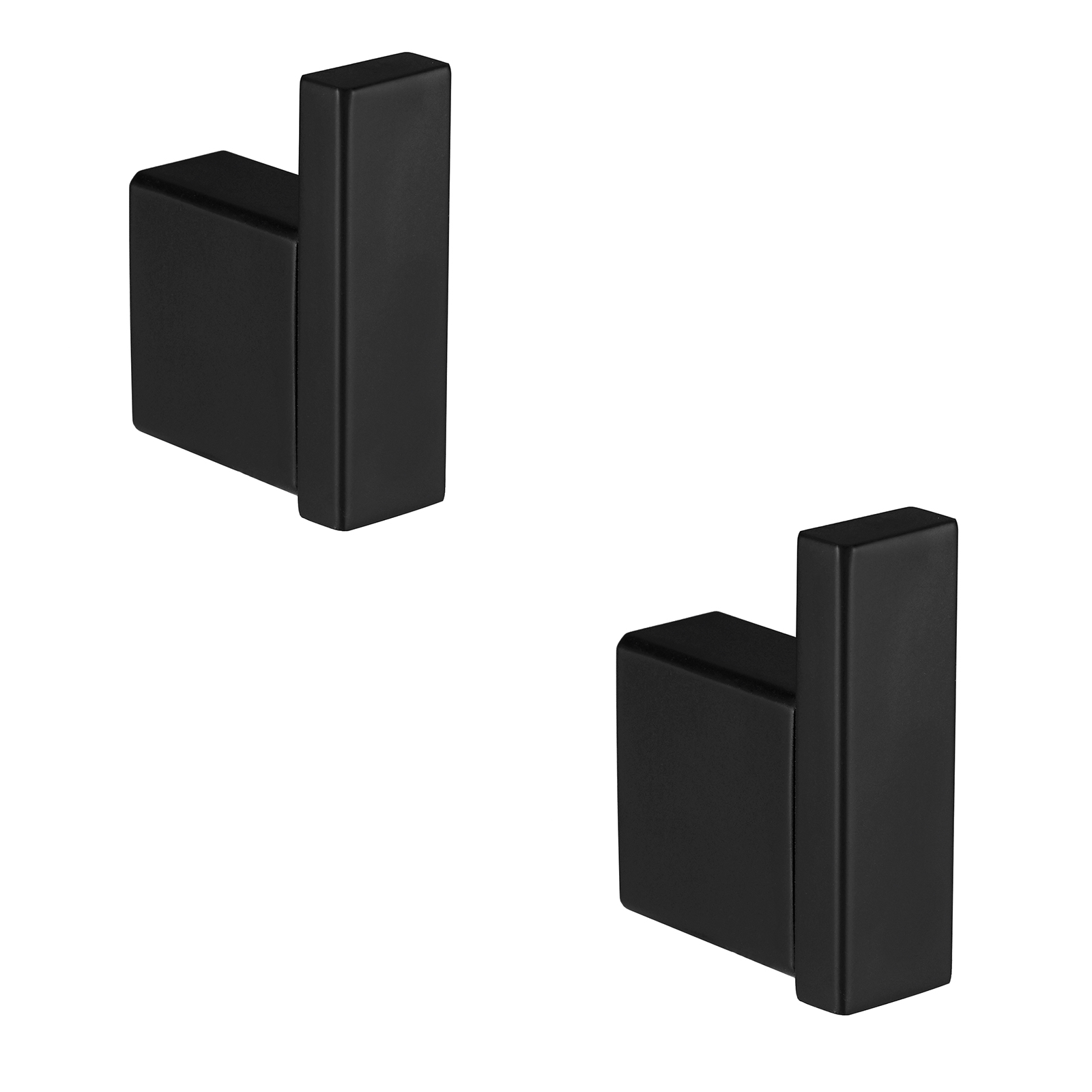 Orlif 2 Pack Bathroom Towel Hooks，Matte Black SUS304 Stainless Steel