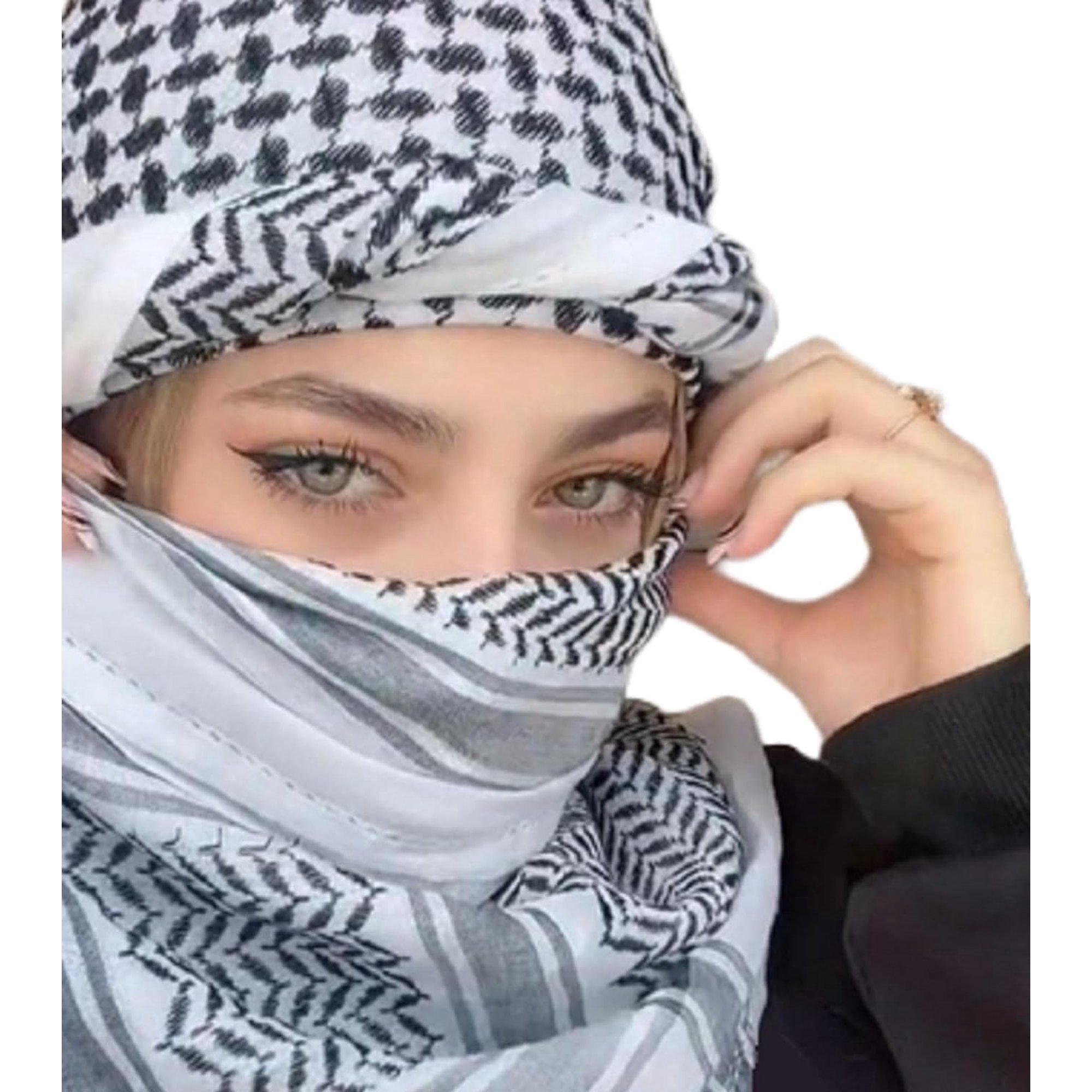 Palestinian Keffiyeh Scarf - Traditional Hatta, Winter Neck Warmer, Face Mask Bandana, Arabic Kufiya, Running Tube Scarf from Bandanas & Durag - price 10.69 Palestinian Keffiyeh Scarf - Traditional Hatta, Winter Neck Warmer, Face Mask Bandana, Arabic Kufiya, Running Tube Scarf from Bandanas & Durag - price 10.69