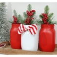 thumbnail image 2 of Darware Red and White Mason Jars (Set of 3 Jars); Holiday Decor Colored Wide Mouth Mason Jars for Christmas, Valentine’s, 4th of July and Home Decor, 2 of 7
