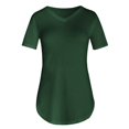thumbnail image 3 of Women's T-Shirts Top TShirt For Women Short Sleeves Solid Color Outdoor Loose Casual Tshirt Comfortable Fashionable for Everyday Wear, 3 of 6
