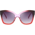thumbnail image 2 of FEISEDY Retro Oversized Square Sunglasses Stylish Colorful Frame Chic Eyewear for Woman and Men B2597, 2 of 6