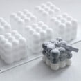 thumbnail image 4 of Molde de vela de burbujas de 6 cavidades, molde de bola de cubo 3D, molde de silicona para cera de soja, jabón perfumado, fabricación de velas, adornos caseros, artesanía DIY Fokelyi WRLF-559, 4 of 7