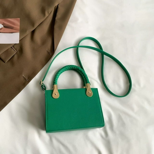 LHSHID Solid Color Womens Bag Trend Small Vintage Luxury Designer Handbag Purse Crossbody Bags Tote Female Shoulder Square