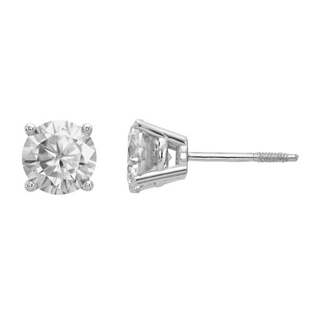 Radiant Fire® Certified Lab Grown 3/4 Ct Round Diamond Stud Earrings, SI2 clarity, D E F color, in 14K White (Best Lab Grown Diamonds)