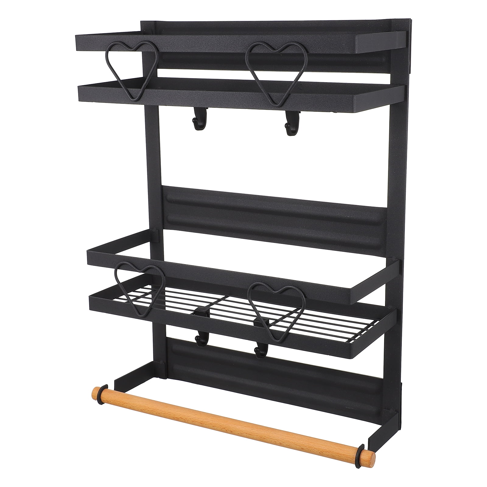 1 Pc Storage Rack Refrigerator Side Rack Doublelayers Sundries Holder