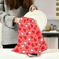 thumbnail image 6 of Valentine's Day Love Heart Kitchen Dish Towel 4 Pack, Soft Absorbent Dishcloths Reusable Hand Towel Washable Tea Towels for Home Kitchen Bar Table Decor, 28 x 18 Inch, 6 of 7