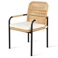 thumbnail image 2 of 7 Pieces Outdoor Patio Dining Set  for 6, Outdoor Wicker Furniture Set with Umbrella Hole for Backyard, Garden and Poolside, Beige, 2 of 9