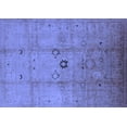 thumbnail image 1 of Ahgly Company Machine Washable Indoor Rectangle Oriental Blue Industrial Area Rugs, 2' x 5', 1 of 4