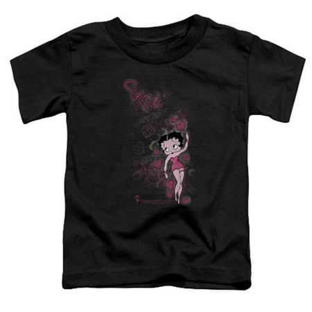 

Trevco Boop-Cutie - Short Sleeve Toddler Tee - Black- Small 2T