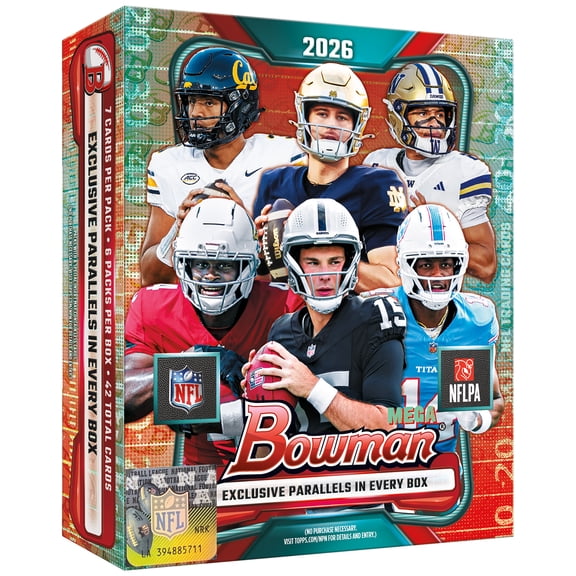 2026 Topps Bowman Football Trading Cards Mega Box