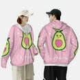 thumbnail image 6 of Gaeub Cute Avocado Men's and Women's UPF 50+ Long-Sleeved Sun Protection Clothing, Fishing Shirt Long Sleeve Zip - Small, 6 of 9