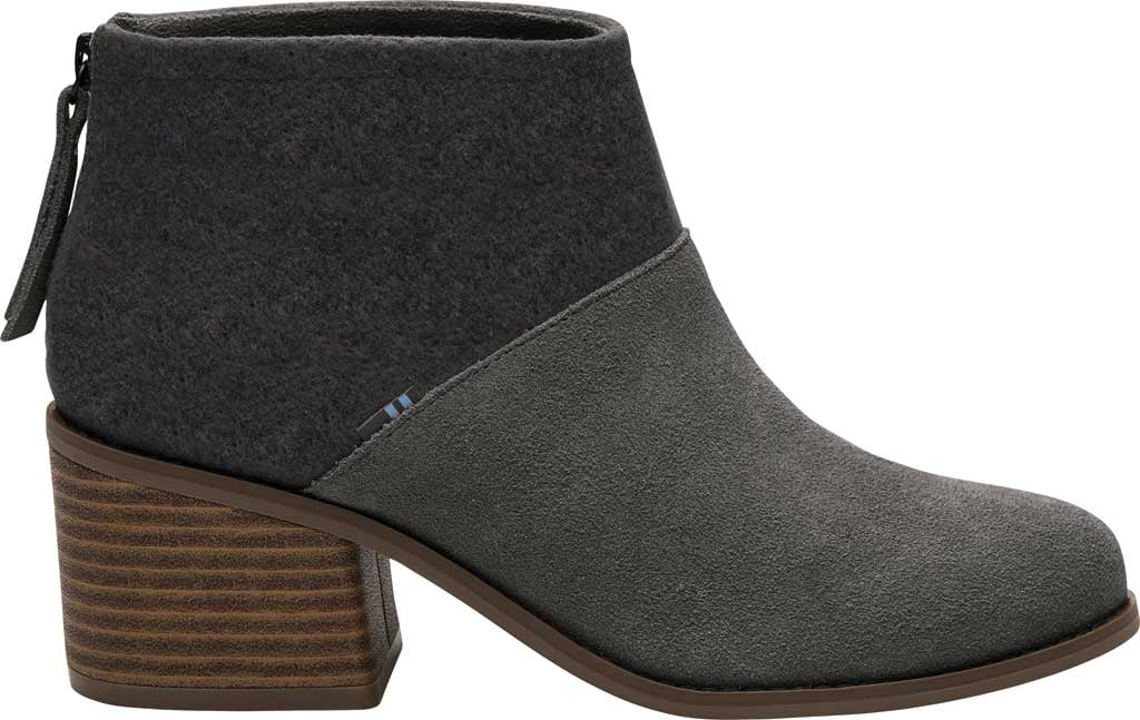 Forged iron suede and felt women's lacy booties sale