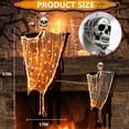 thumbnail image 4 of Halloween Hanging Skull Ghost Decoration, LED Light Up Grim Reaper Ornament With Tattered Gauze Body For Porch Tree Yard Door Indoor Outdoor Party Hau*nted Hous Horror Scene Decor, 4 of 6