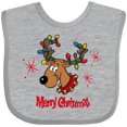 thumbnail image 3 of Inktastic Merry Christmas Reindeer Boys or Girls Baby Bib, 3 of 4