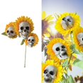 thumbnail image 3 of Estatua de Halloween Kusrkot cabeza de calavera Girasol, 3 of 7