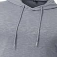 thumbnail image 5 of Breezora Men's Long Sleeve Hooded T-Shirt Athletic Workout Top Lightweight Breathable Sweatshirt for Outdoor and Gym XL Size Gray, 5 of 5
