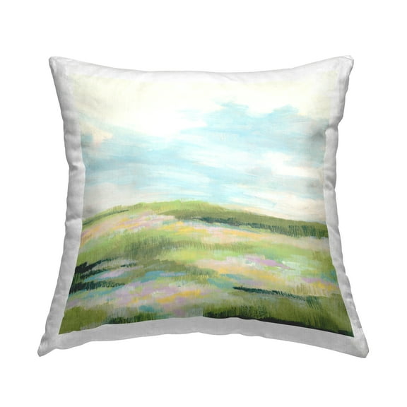 Stupell Industries Brushed Meadow & Sky Decorative Printed Throw Pillow Design by June Erica Vess .