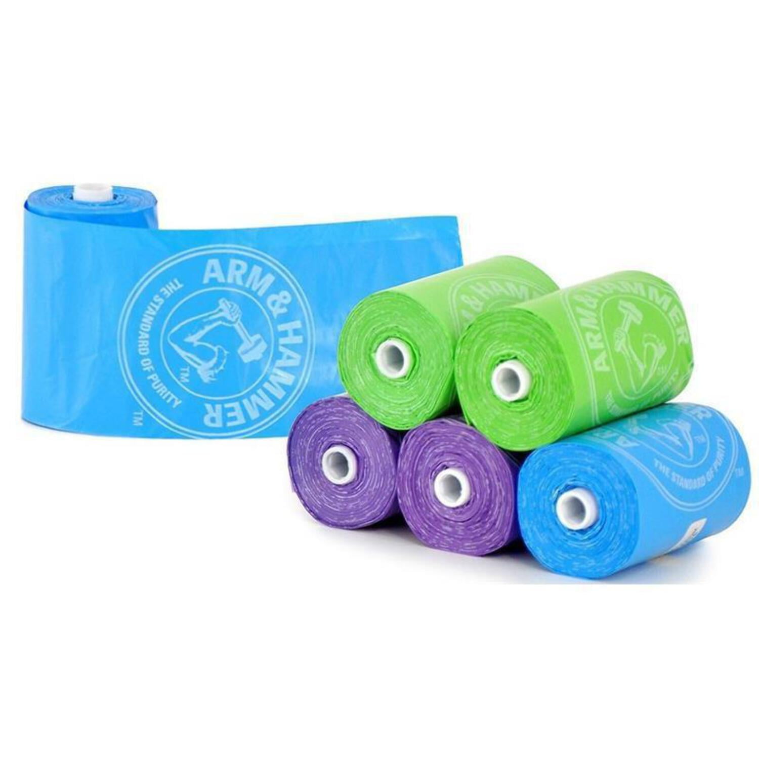 Munchkin Arm & Hammer Diaper Bag Refills, Multi-color, 6 pack, 72 Bags