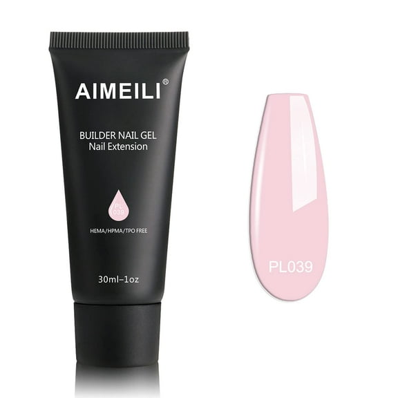 AIMEILI Poly Nail Extension Gel Nude Hema Free Poly Nail Enhancement Nail Art Design DIY Salon Nail At Home Gift for Women Nail Gel - 039