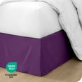 thumbnail image 6 of Bare Home Double Brushed Bed Skirt - Premium 1800 Collection - 15-inch Drop - Queen, Plum, 6 of 10