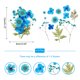 thumbnail image 2 of Flores reales secas prensadas, hojas secas prensadas para manualidades DIY, azul, 2 of 6