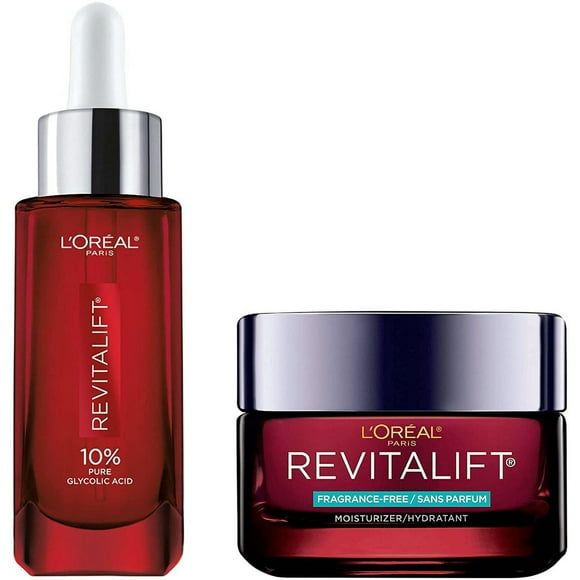 Revitalift Triple Power LZR Even Skin Tone Kit, Glycolic Acid Serum + Day Moisturizer for Face