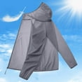 thumbnail image 3 of YUEHUA Men’s Ultra Light Packable Sun Protection Jacket, Hooded Full Zip Windbreaker, Breathable UV Block Coat for Travel, Hiking and Daily Use, 3 of 4