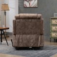 thumbnail image 5 of HSUNNS Power Lift Recliner Chair for Elderly, Dual Silent Lift Motor Velvet Single Sofa with Massage and Heat, Side Pockets, 180 Lay Flat Oversized Recliner Chair for Living Room, Brown, 5 of 7