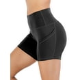 thumbnail image 5 of Women's Compression Yoga Shorts Classic Ruched Booty High Waisted Tummy Control Running Shorts Gym Workout Shorts Butt Lifting Hot Pants with Side Pockets XS-3XL, 5 of 7