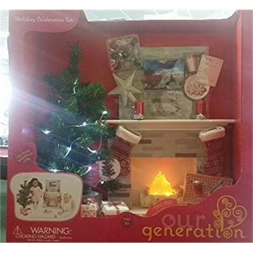 our generation christmas fireplace