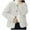White, variant on Mlzmgr Cardigans for Women Open Front Casual Fuzzy Fleece Jackets with Pockets Daily Wear Home Thermal Tops
