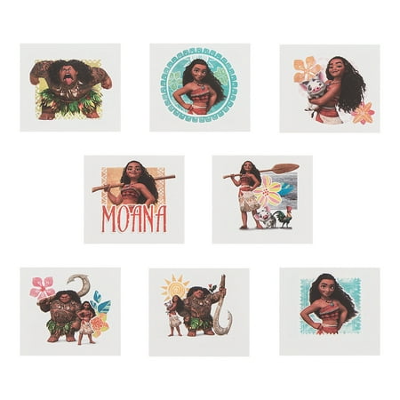 Moana Tattoos for Birthday - Party Supplies - Licensed Tableware - Misc Licensed Tableware - Birthday - 8