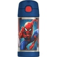 thumbnail image 1 of Bouteille isolée à pression de 12 Oz avec paille Funtainer de Thermos, Spiderman, 1 of 6