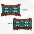 thumbnail image 6 of ZNDUO Rectangular Plush Cushion Cover, Retro Southwestern Traditional Pattern Non-Pilling Hidden Zip Bedroom Sofa Pillowcases, 16"x24", 6 of 8
