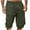 Army Green, variant on Brondbend Men Cargo Shorts Mens Work Shorts Elastic Waist Pockets Zipper Shorts Solid Color Fashion Casual Loose Fit Going out Climb Workwear Pants Army Green L