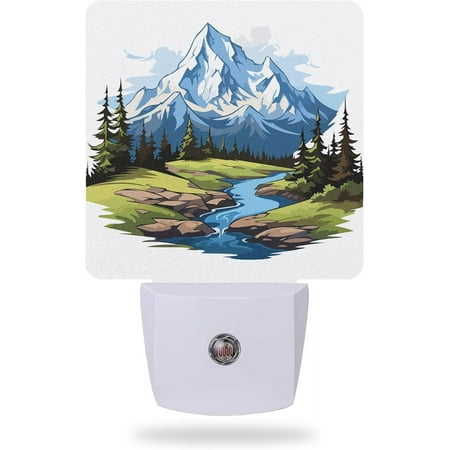 

Mountain Night Light Forest Night Lights Plug Into Wall For Boys Girls Bedroom Decorative Half Round Nightlight Led Lamp 0.5W Sleep Friendly